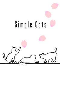 簡單的貓：櫻花白