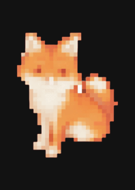 Tema Fox Pixel Art BW 02