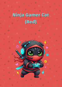 Ninja Gamer Cat (Red)