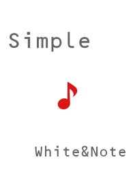 Simple Note [White&Red] No.004