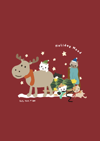 Christmas holiday mood with cats