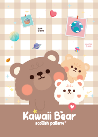 Bear Scottish Pattern Brown