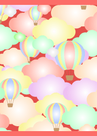 空飛ぶ気球 赤色