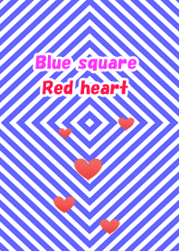 Blue square(Red heart)