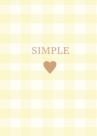 SIMPLE HEART CHECK/ beigeyellow