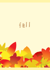 Vivid maple leaves on lightyellow