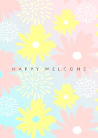 HAPPY WELCOME sherbet color PINK