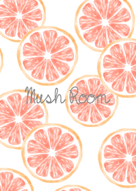 watercolor Pink grapefruit #fresh