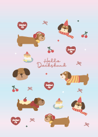 Dachshund cute minimal pastel :D