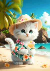 Cute Cat in Summer V.3