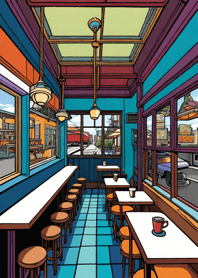 Cozy Coffee shop F78400