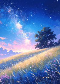 Starry sky over the grassland Vol.1