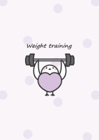 Bird and Workout -purple- dot