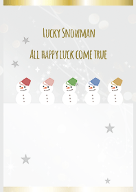 グレー / 全運気UP 雪だるま @冬特集