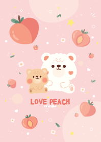 Teddy Bear Love Peach Cutie