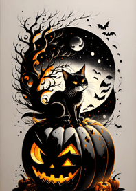 halloween cat C2590d