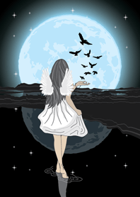 angel and the moon I