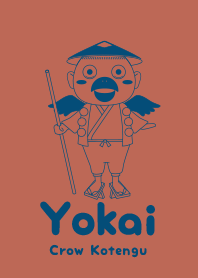 Yokai Crow Kotengu terracotta