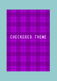 PURPLE CHECKERED THEMEj-DUSTY MINT GREEN