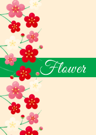 Flower 005-2 (Plum blossoms/Green)