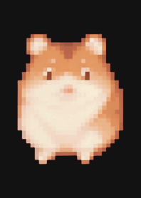 Hamster Pixel Art Theme  BW 02