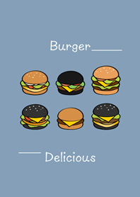 Love eating burgers!(Morandi blue)