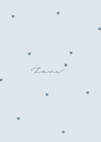 Heart Pattern /blue gray.