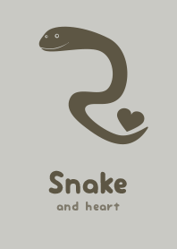 Snake & heart Pearl gray
