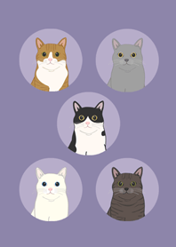 喵！喵！(莫蘭迪紫色)