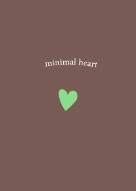 Simple Mini Mini Heart brown x green