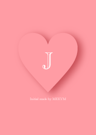 Heart Initial Pink -J-
