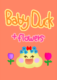Baby duck with folwers