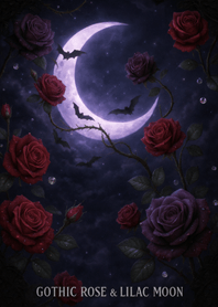 Lilac Moon and Gothic Roses Night