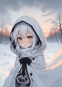 Chibi fantasy girl - winter snow 03f724