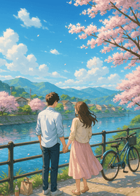 Cherry Blossom Riverside Walk lovely