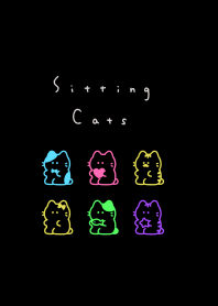 おすわり猫。ネオン