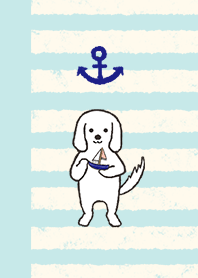 海洋狗（蓝色和米色条纹）