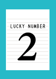 LUCKY NUMBER 2 NOTEBOOK-TURQUOISE BLUE