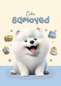 Samoyed Cute Blue