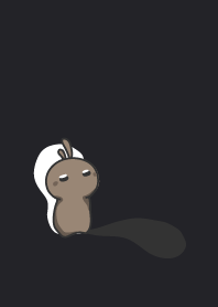 rabbit staring - nothing - 002 - black