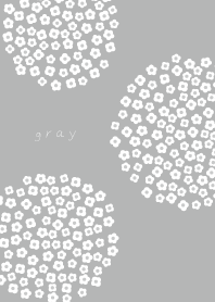 Simple floral pattern gray