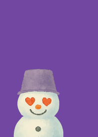 Expressive snowman5 on purple