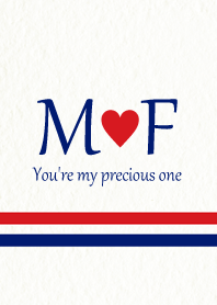 M&F Initial -Red & Blue-