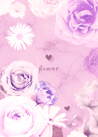 Marble and flower Purple133_2