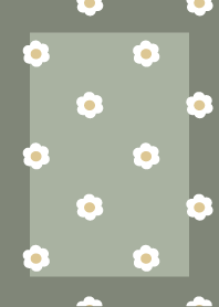 Green Yellow Khaki Daisy flower