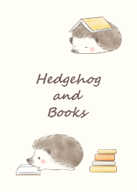 Hedgehog and Book -yellow- 2