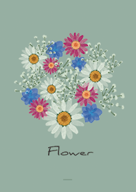 Beige Khaki : Pressed flower theme