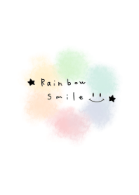 Rainbow watercolor smile