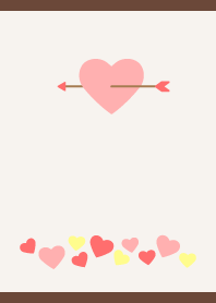 Heart pounding on brown