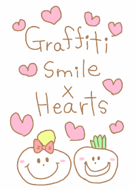Graffiti Smile x Hearts 2(Beige Base)